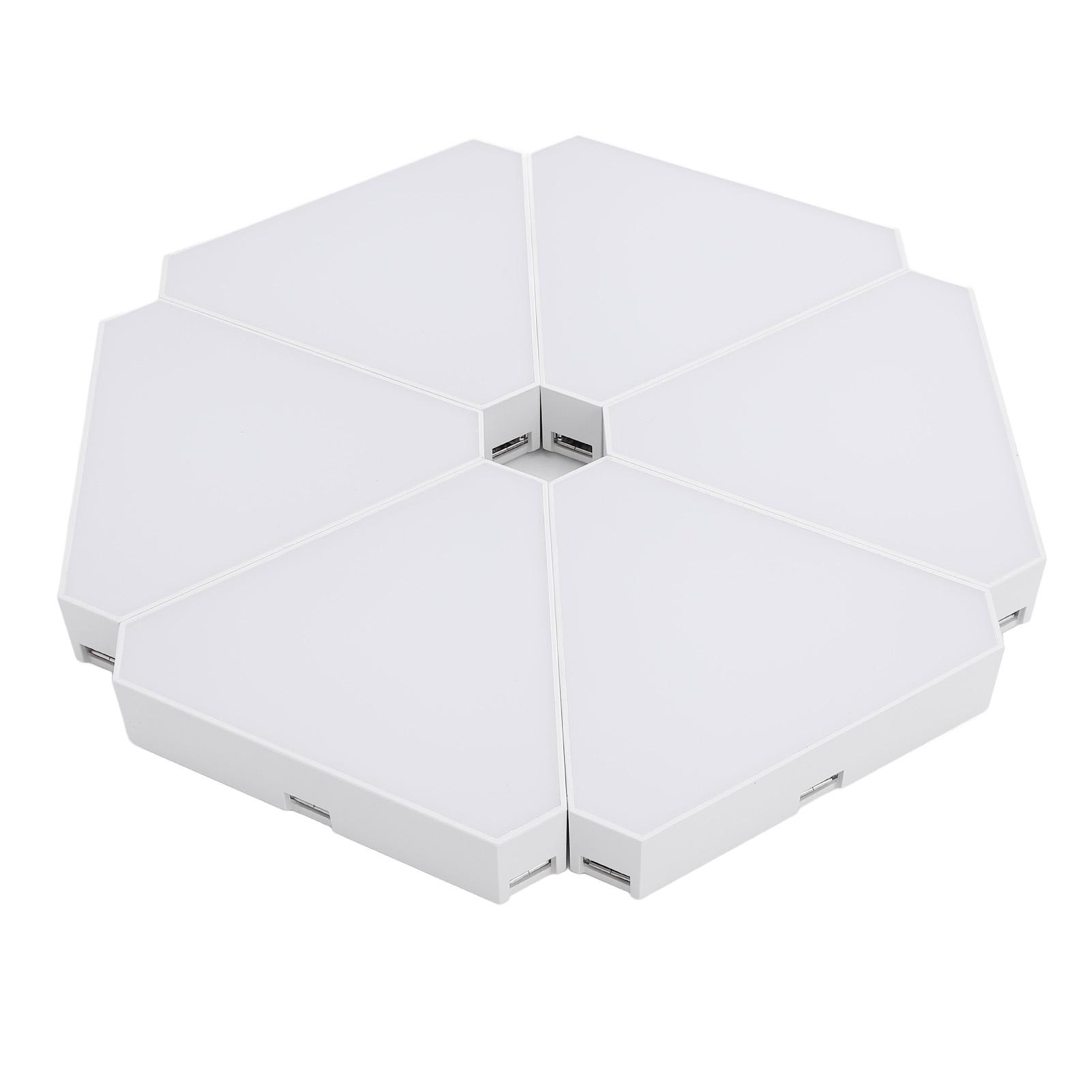 

6 наборов треугольных настенных светильников 16 миллионов цветов Синхронизация музыки Bluetooth APP Пульт дистанционного управления RGB светодиодный светильник