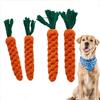 Carrot Shape Dog Toy,100%Cotton Rope Knot for Teething Relief, Safe Dental Cleaning & Indoor Play for Small Medium Dogs and Cats