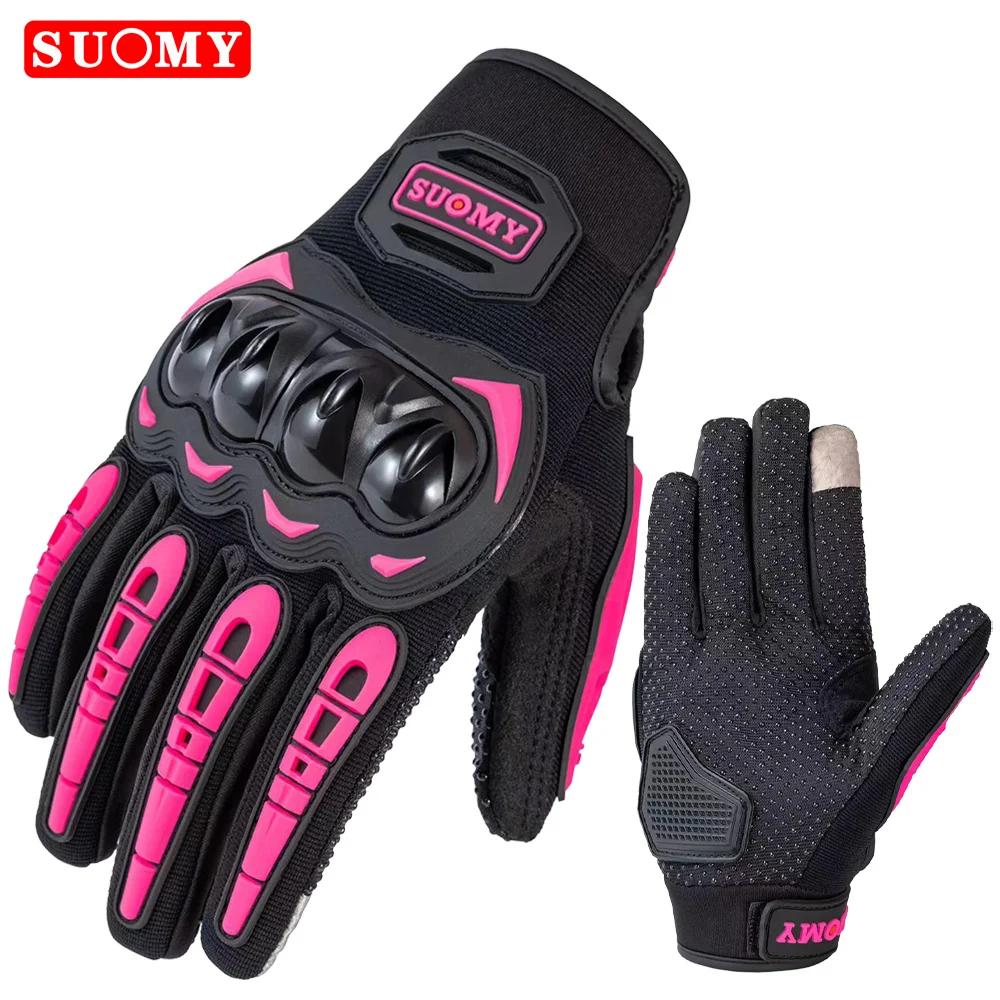 Suomy Summer Motorcycle Gloves Men Women Motorcyclist Gloves Breathable Touchscreen Moto Biker Cycling Gloves S-XXL