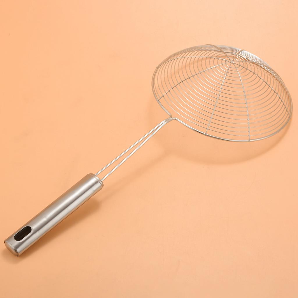 A84X-Skimmer Spoon, 4 Pack Stainless Steel Spider Strainer Skimmer Spoon, Donut Spoon, Skimmer Spoon For Kitchen Deep Fryer