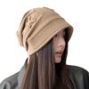 All-match Three-dimensional Letter Pile Hat Korean Casual Windproof Hat Women's Autumn and Winter Face Small Bag Head Hat Warm Cold Hat