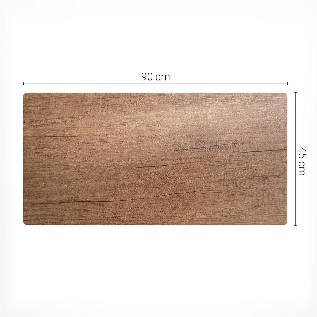 Anti-slip Mouse and Keyboard Mat, Wooden Texture, 90x45 Cm