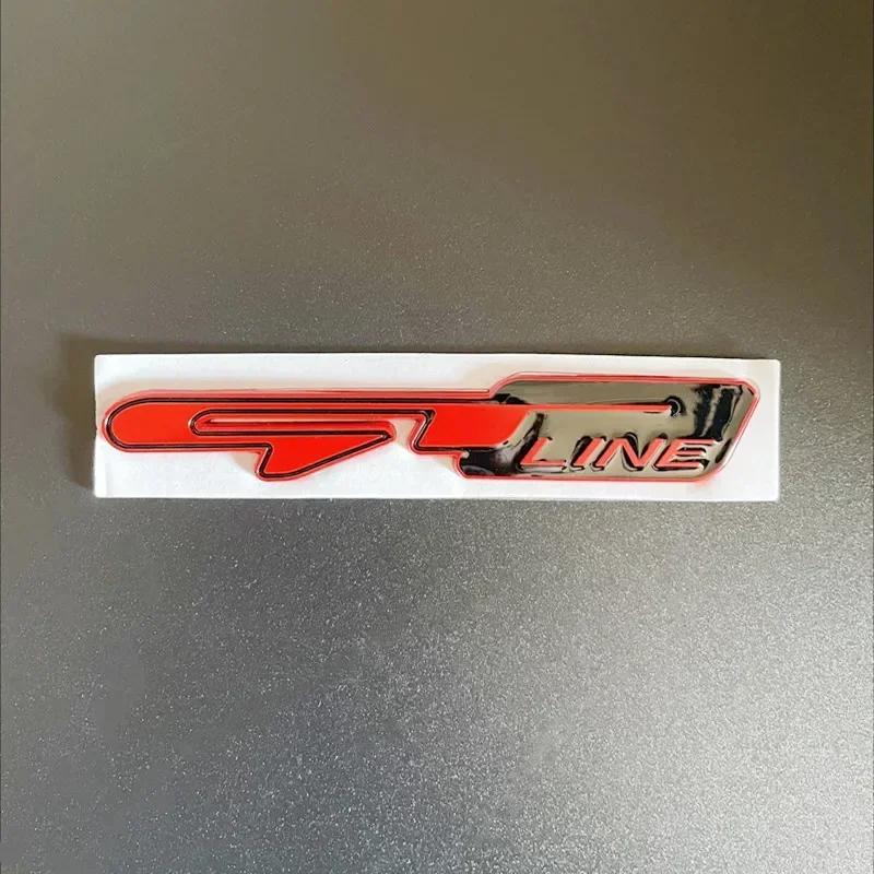 3D Metal GT Line Logo Car Rear Boot Trunk Emblem Badge Stciker Decals For KIA Gtline K3 K4 K5 KX5 Rio Ceed Sportage Stinger