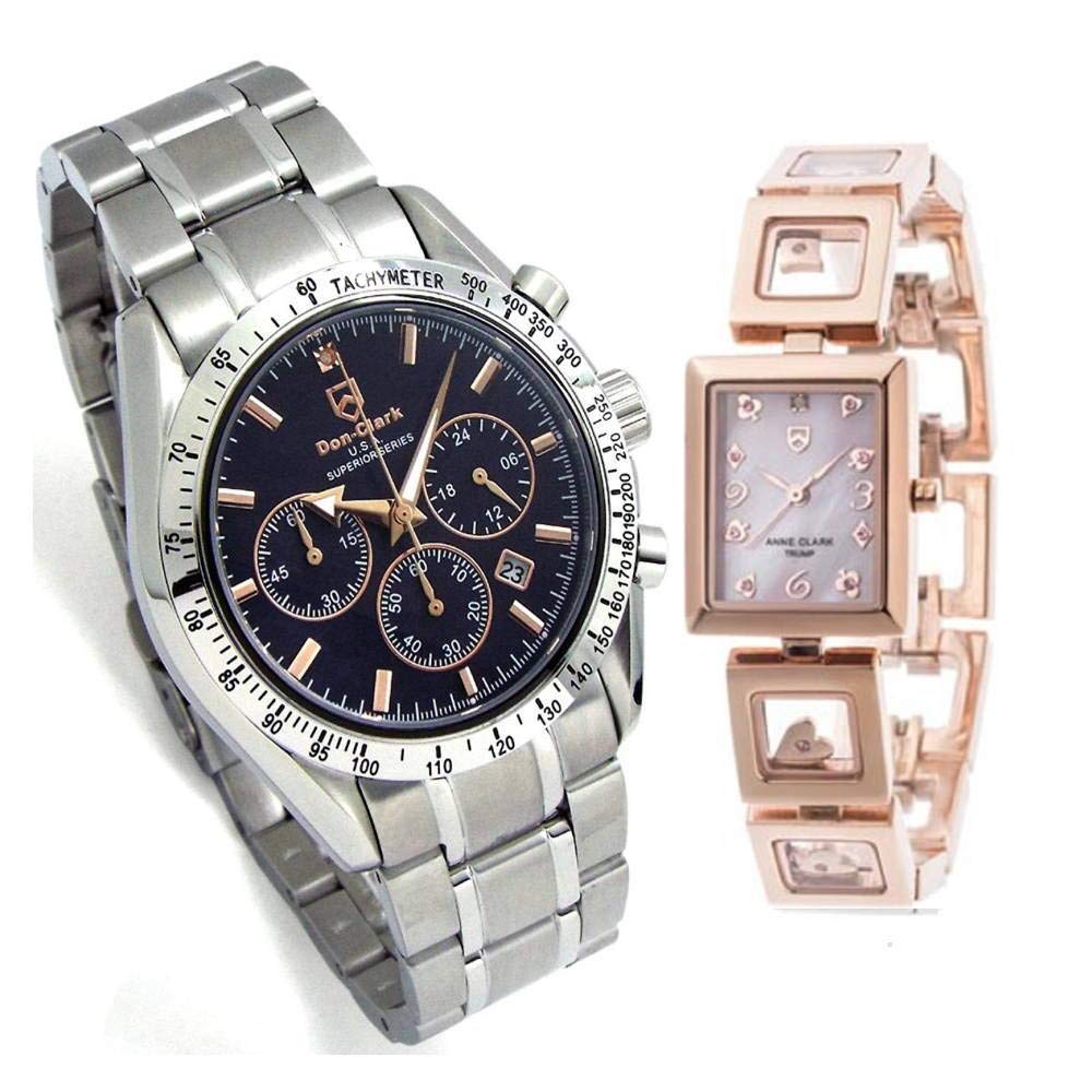 

Limited Model Pair Watch Don Clark Watch Natural Shell Dial High Performance Domestic Made in Japan Chronograph ANNE CLARK Watch Playing Cards Pink