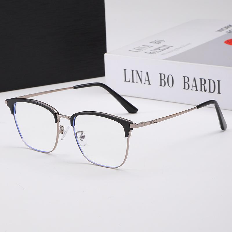 Men's Business Reading Glasses Luxury Design Metal Frame Anti Blue Light Presbyopia Glasses Ultra Light High-definition Eyewear