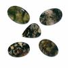 Moss Agate Cabochon Lot of 5 Stones | Mixed Shape Moss Agate Gemstone Set for Jewelry Making