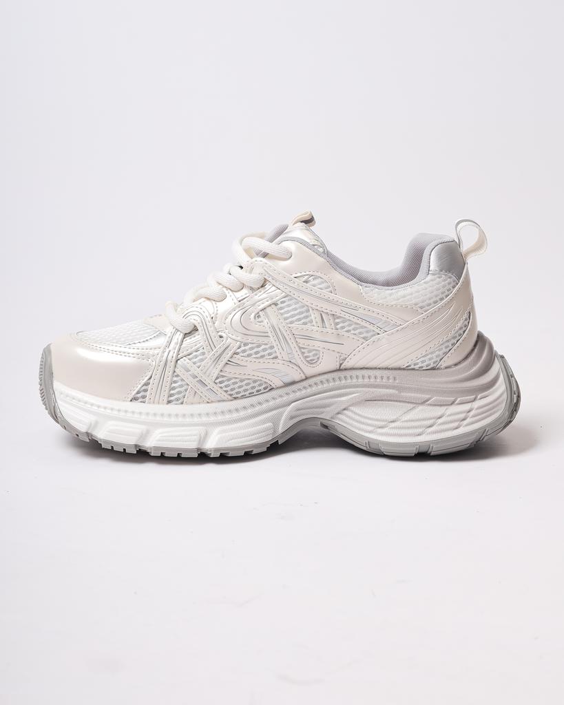 Кроссовки летние Allsy 5300 36 белый перламутр кожа текстиль