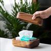 Black Walnut Tissue Dispenser Box Wooden Dining Table Paper Container Home Living Room Desktop Decoration Tissue Box