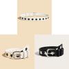 Fashion Belt For Women Pu Leather Star Pattern Casual Waist Accessory For Outdoor Wear
