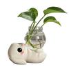 Desktop Glass Planter Vase Holder Small Cute Ceramic Panda Hydroponic Vase Decorative Flowers Plants Pot for Desk Table