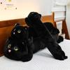 70cm Kawaii Black Cat Plush Toy Doll Cute Big Cuddly Pillow Cushion Ins Black Cat Plush Toy Doll For Boy Girl Brithday Gifts