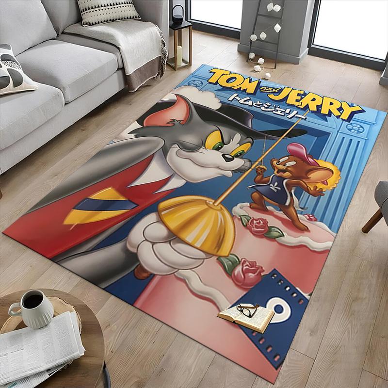 1pc Tom and Jerry Carpet, for Home & Office Decor, Desk Chair Carpet, Festive GiftL1351