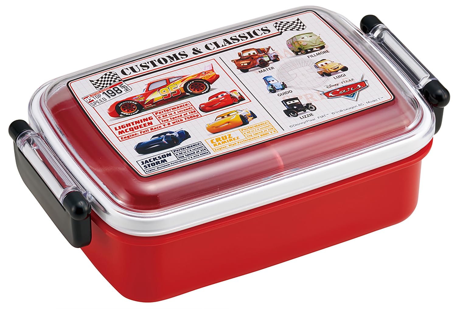 

Обід скейтера з м якою закускою в дитячому ланч-боксі Disney Cars, 450 мл, кришка купольної форми, ярус, Японія, 25, для хлопчиків RBF3ANAG-A