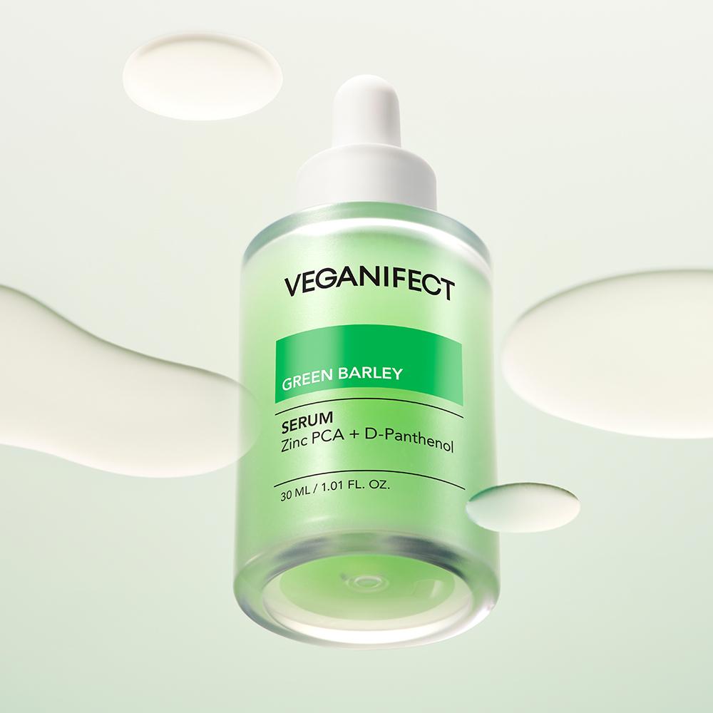 Veganer Effekt [Unreinheiten  Beruhigung  Talgkontrolle] Veganer Effekt Grüner Gerste Zink Serum 30ml