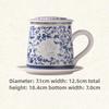 Blue and white jade porcelain exquisite teacup water cup high-end office home tea mug high value cup