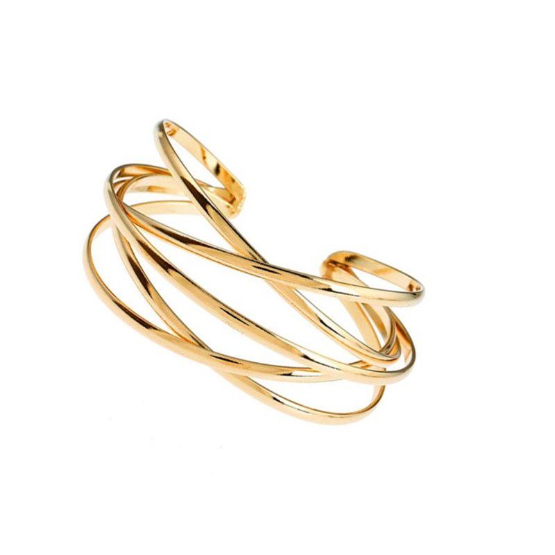 Разноцветный ретро-браслет из полого металла - европейский и американский стиль