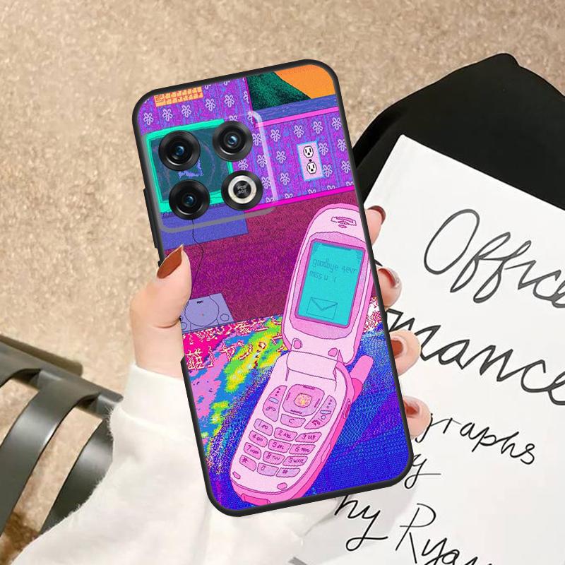 Vaporwave Aesthetic Trippy Case For OnePlus 10 Pro 10T 8T 13T 15 13 12 11 15R 13R 12R Nord 5 CE 4 2 3 Lite N20 N30 Cover