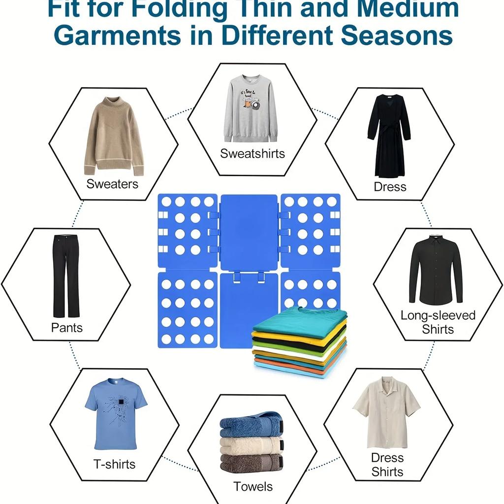 Faltbrett aus Kunststoff für Kleidung, einfaches und schnelles Wäschefaltbrett für Kinder, Hemdfaltbrett, Aufbewahrungswerkzeug für Zuhause, für Kinder, Erwachsene