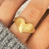 BF CLUB  Silver Color Rings for Women Fashion Geometric Handmade Irregular Heart Gold Ring Party Christmas Gift