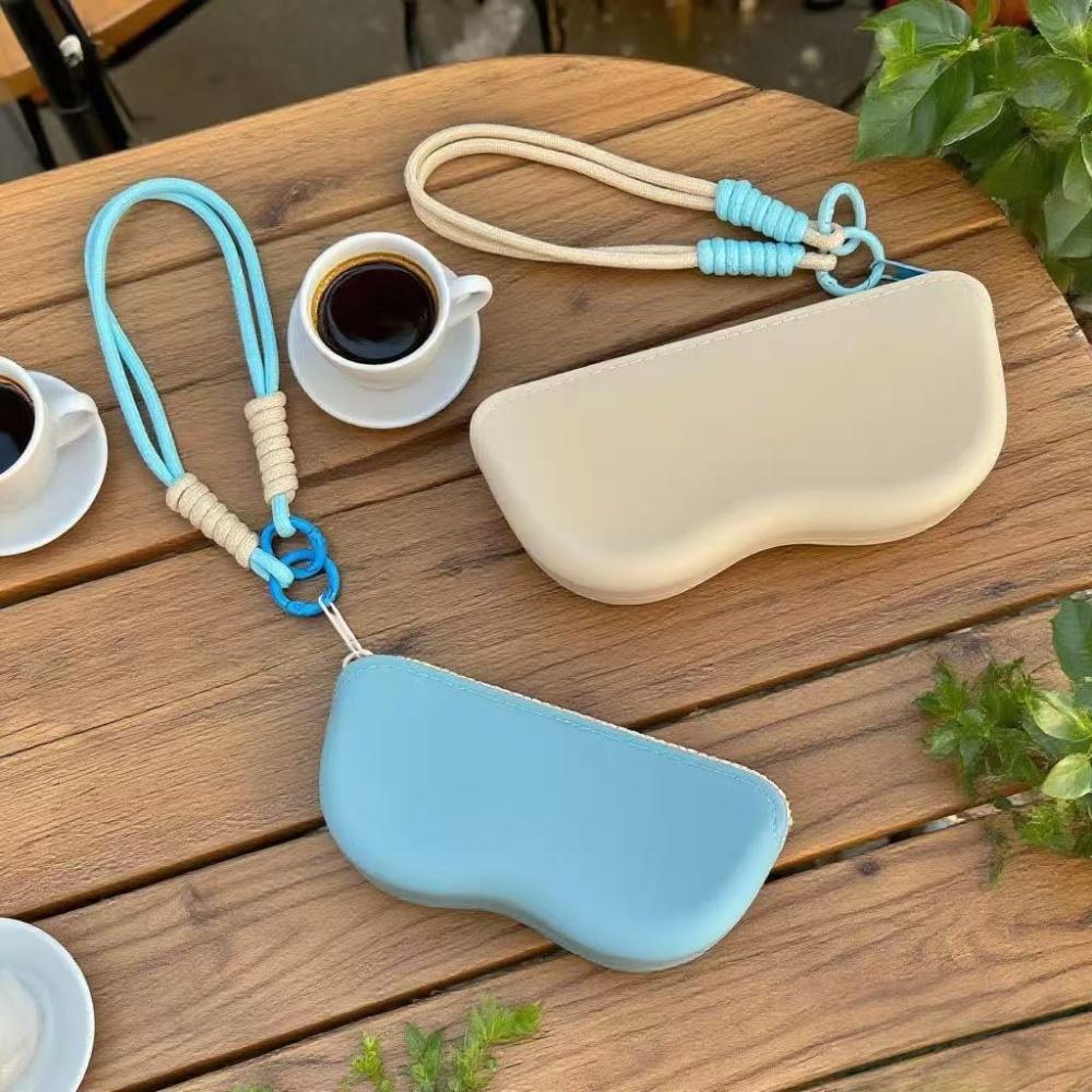 Portable Eyewear Case Anti-Drop Sunglasses Bag Silicone Glasses Case Compact Multifunctional Storage Bag For Travel Accessory