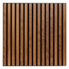 Panneau décoratif tasseaux bois Colva - 60 x 60 x 2,1 cm - Effet Noyer