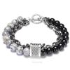 Mei Hot Sale Men's Bracelet, Beaded Chain, Double Layer Bracelet Men's Bracelet