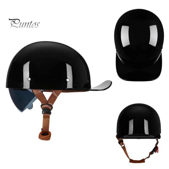 Vintage Motorradhelm Outdoor Radfahren Rollschuhlaufen Offenes Gesicht Baseballmütze Helm Leichter Herren Damen Fahrrad Roller Halbhelm