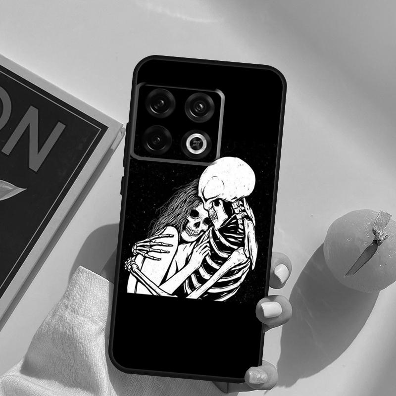 Skeleton Skull Kiss Case For OnePlus 13T 10T 10R 12R 13R 15 13 12 11 10 9 Pro Nord CE 5 2 3 4 Lite N20 N30 Cover