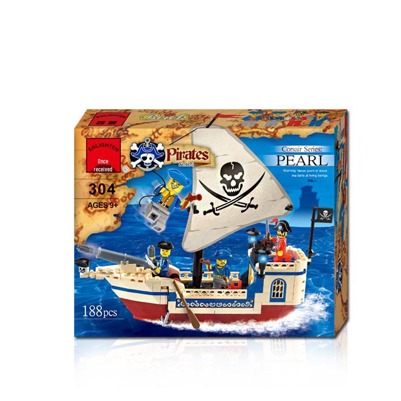 Enlighten Blocks Pirate Ship Educational Toy for Kids