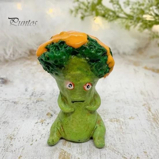 

Фигурка капризной моркови, мультяшная брокколи, сельдерей, растительная смоляная статуэтка, скульптура для домашнего офиса, книжной полки, украшения для рабочего стола, орнамент A