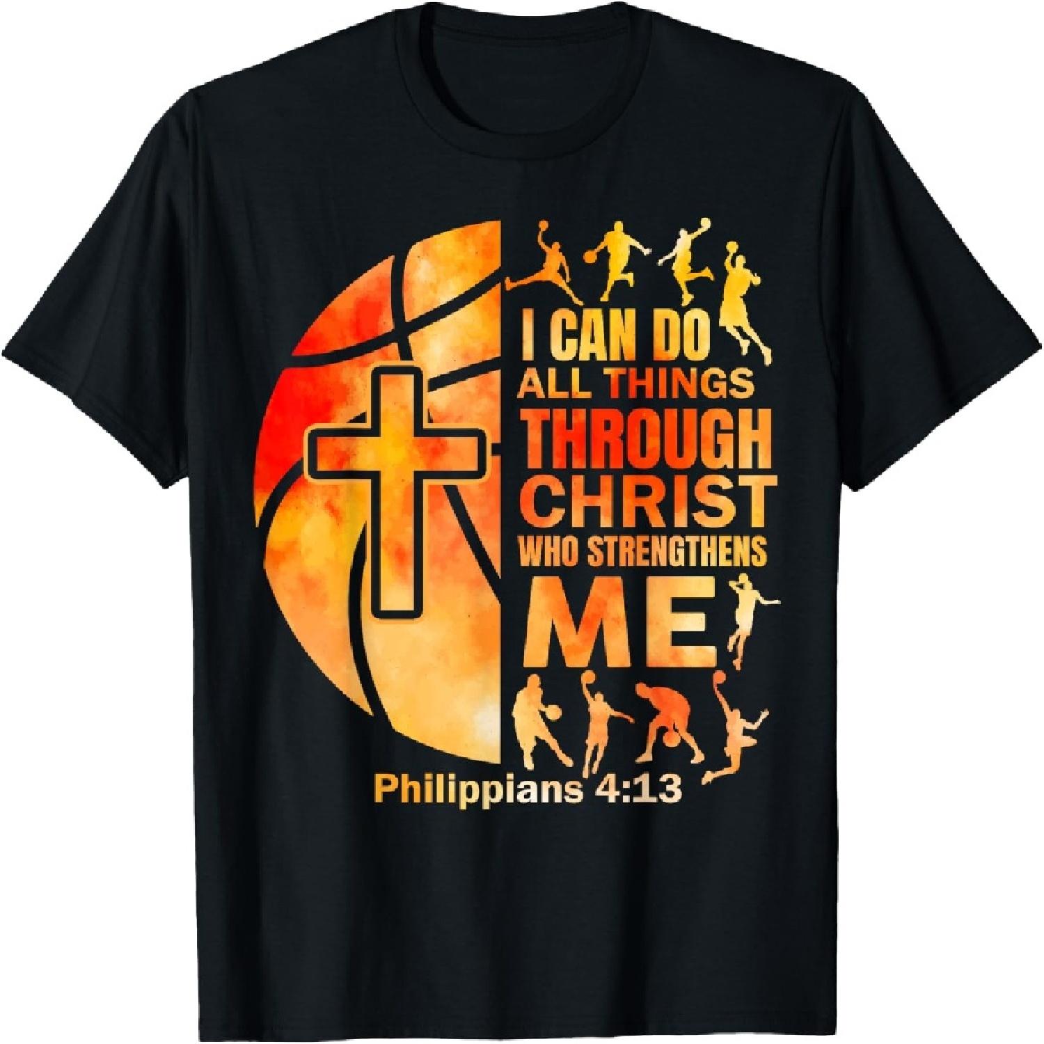 Christian Basketball Men Boys Player Team Religious Graphic T-Shirt S