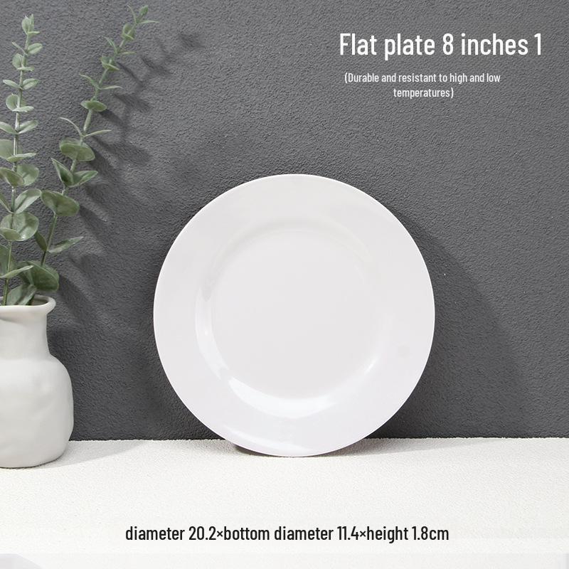 

Миска для лапши и супа A5 из белого меламина, устойчивая к высоким температурам, миска для рамена, тарелка для рисовых блинчиков, тарелка для овощей.