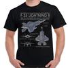 F35 Lightning II Stealth Multirole Combat Aircraft Schematic TShirt 100 Cotton ONeck Short Sleeve Summer Casual Mens Tshirt