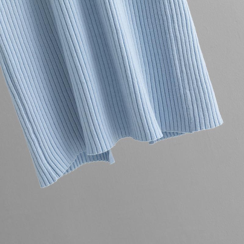 Fall Winter Lazy Wind Loose V-Neck Sweater Dress Women's Long Sleeve Straight Knit Pit Strip Wide Dresses