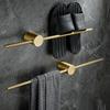 Brass Bathroom Towel Holder Wall Mounted Towel Hanger Brushed Gold Towel Rack Storage Rack Shelf 40cm/50cm Bathroom Accessories