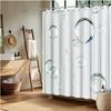 Bubble Shower Curtain, Floating Transparent Bubbles Design, Fade-Resistant Polyester, Machine Washable, Modern Bath Decor
