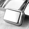 Rectangle Stainless Steel Food Storage Trays with Plastic Cover Food Container  Prepare Dishes