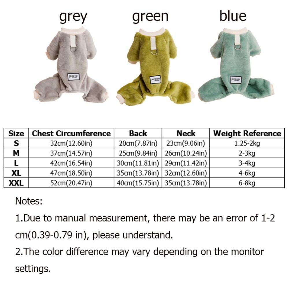 Soft Winter Dog Jumpsuit Thicken Dogs Cold Weather Clothes  For Dogs Puppy Cats