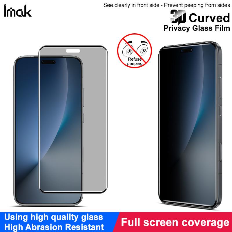 For Honor Magic 8 Pro 5G Glass IMAK 3D Curved Privacy Tempered Glass Full Screen Coverage Film