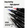 2-In-1 Eyeliner Pencil, Waterproof Sweat-Resistant Long-Lasting Smooth Dual-Ended Triangle Stamp Eyeliner, Black, Suitable For Daily Makeup