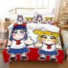Anime Pop Team Epic PI Beding Set Soft Duvet Cover Bed Linen Set Comfortable Quilt Cover Pilowcase Warm Comforter King Quen Sized Dimensions Young