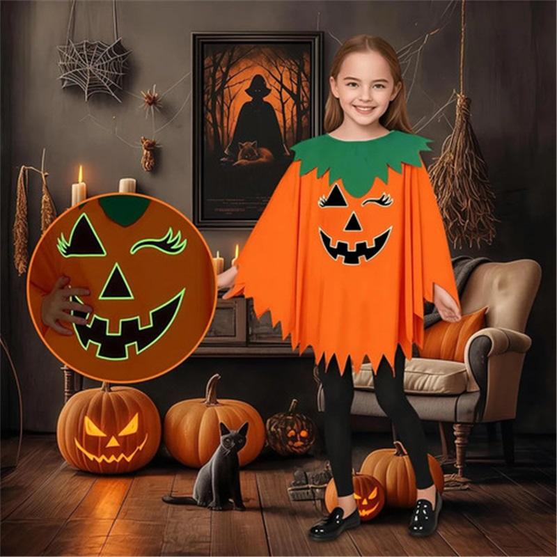 Halloween Pumpkin Costume, Pumpkin Poncho, For Halloween P color_name