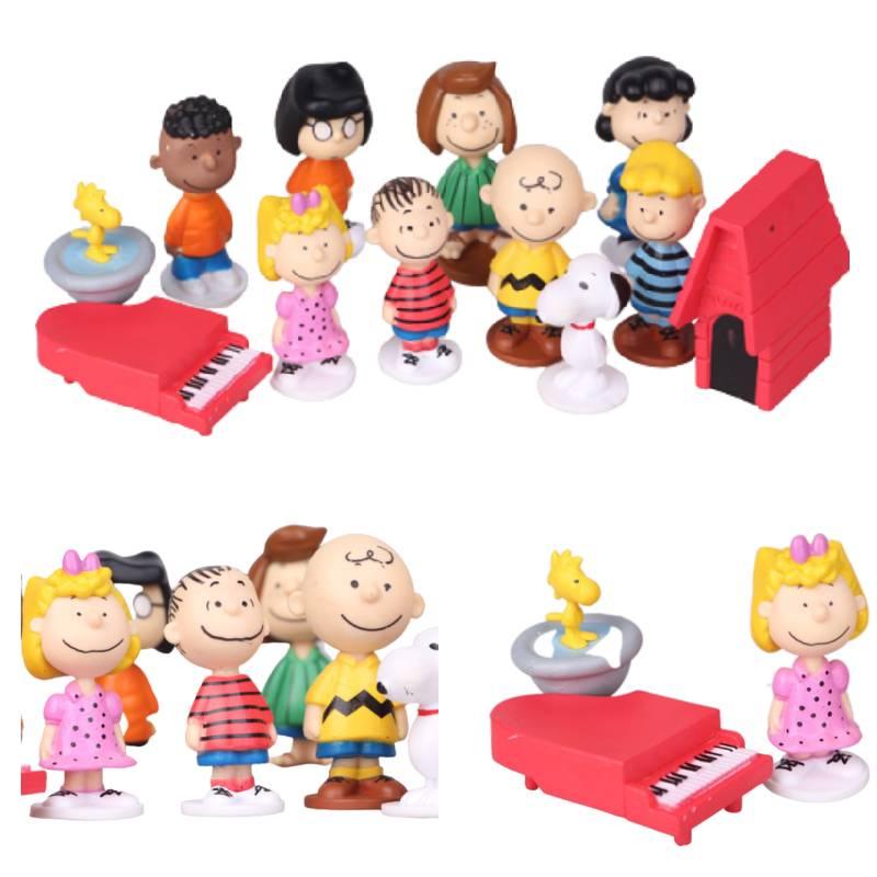 14 stuks/set Peanuts Film Snoopy Huisdier Decoratie Speelgoed Cadeau Voor Kinderen