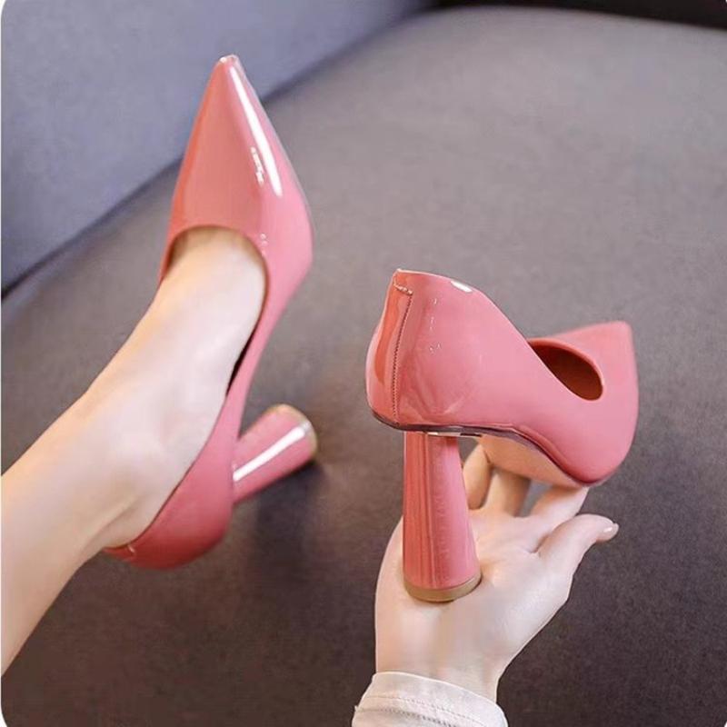 Fashion Retro French Women Shoes Spring New Style Pointed Heels Comfor Elegant Women's  Heels Fashion Versatile Women's Casual Shoes