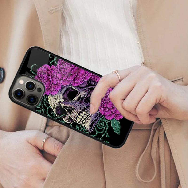 Gothic Fashion Skull Magnetic Phone Case For APPLE iPhone 17 Air 16 14 13 12 Pro Max 15 Plus Wireless Charge With MagSafe Cover