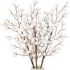 1Pcs 58cm Artificial White Berries Stems Christmas Berry Branches For Flowers Arrangements&Home DIY Crafts Fake Snow Tree Decora