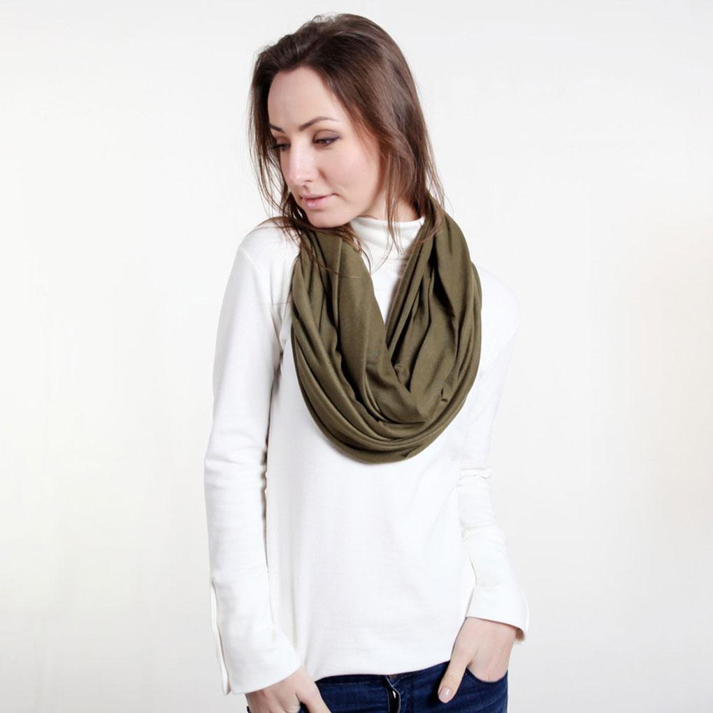 Nursing Scarf Comfortable To Wear With Multiple Colors Available Solid Neck Scarf Pullover Scarf