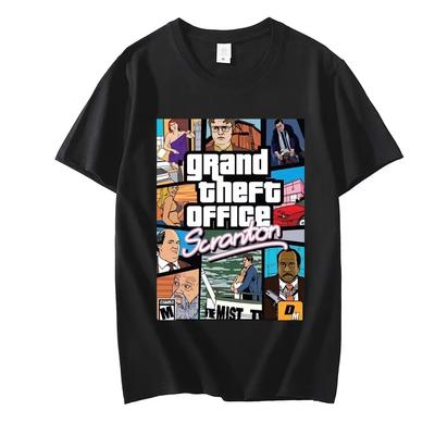 Office TV Series Willie Schrute Michael Scott Jim Mifflin Scranton Tshirt Men's Women's Short Sleeved Street Wear Plus Size Tops