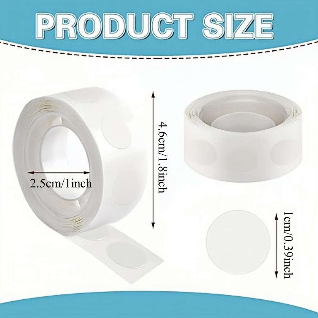 20Rolls Double-Sided Adhesive Dots Transparent Removable Balloon Adhesive Tape Glue for DIY Craft Wedding Birthday Party Decor
