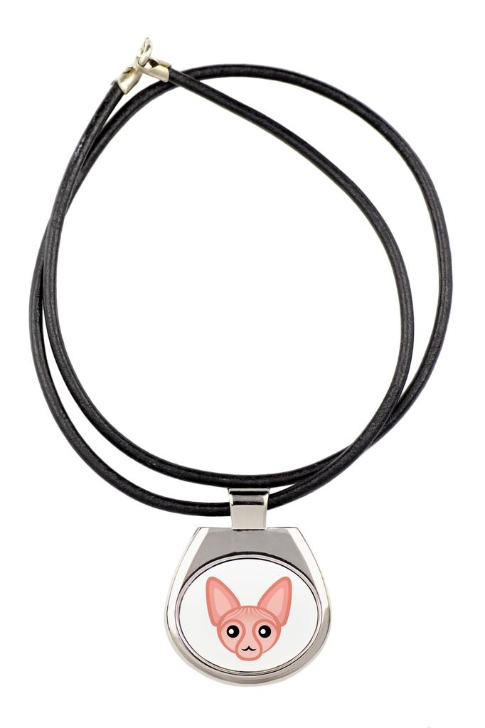 Sphynx - Pendant Necklace with Graphic On a Chain Strap by Art-Dog Brand